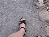 Amateurvideo Kleiner Spaziergang in Heels von nylonjunge
